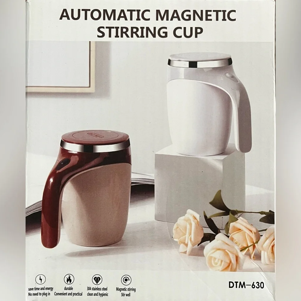 NEW Automatic Magnetic Rechargeable Electric Self Stirring Mug Cup Coffee Tea